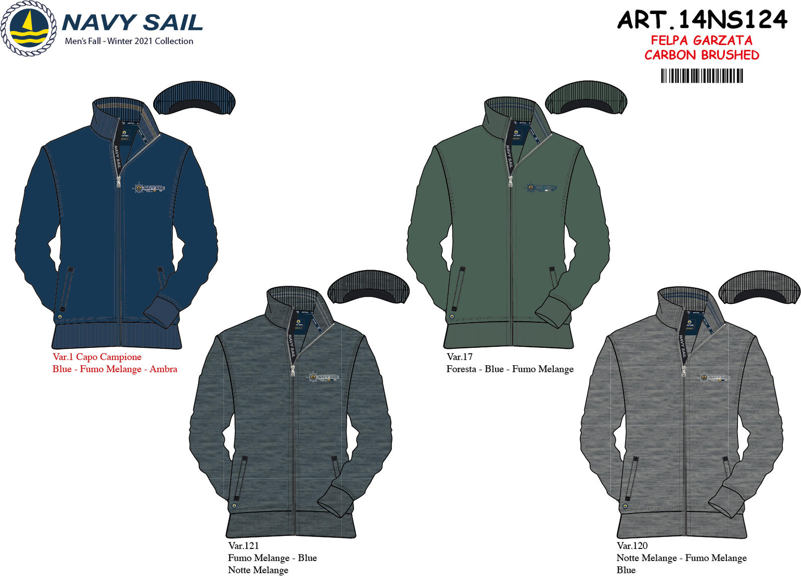 FELPA UOMO 14NS124 Tellini S.r.l. Ingrosso Abbigliamento